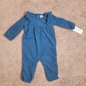 NWT Carter's Infant Girl Fleece Onesie Size 9 months